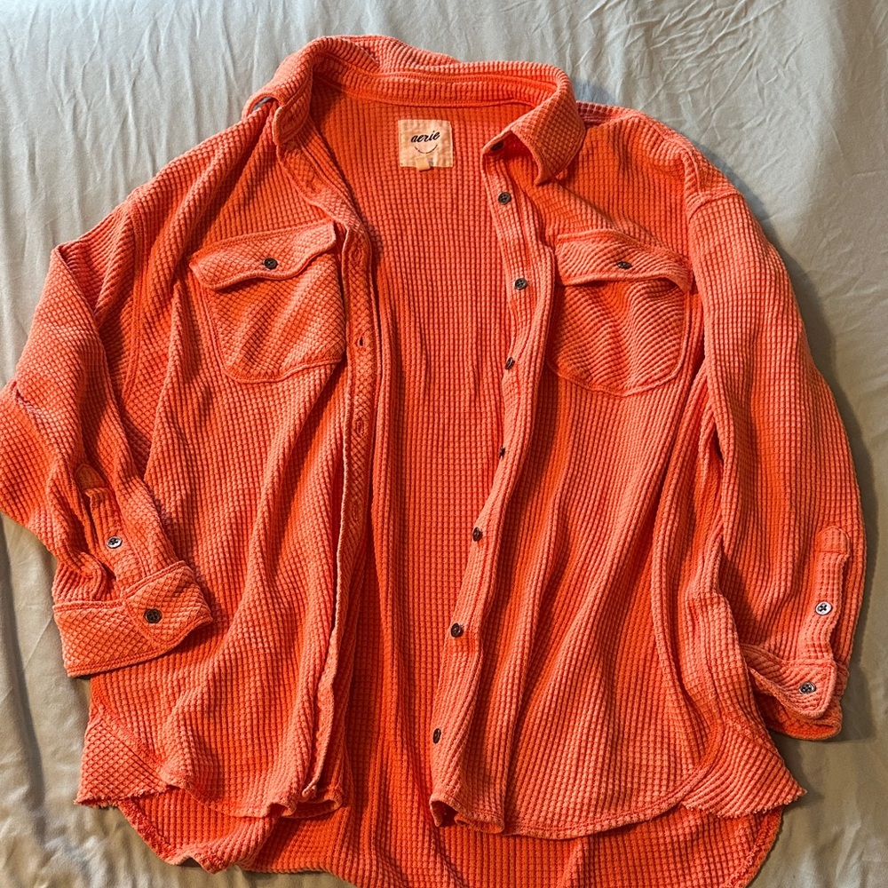 Aerie pink cover up top